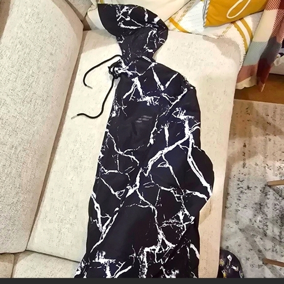 NWT New Zealand Fitwear Black Marble Windbreaker -$79 Retail Mens Size Large - Picture 3 of 5